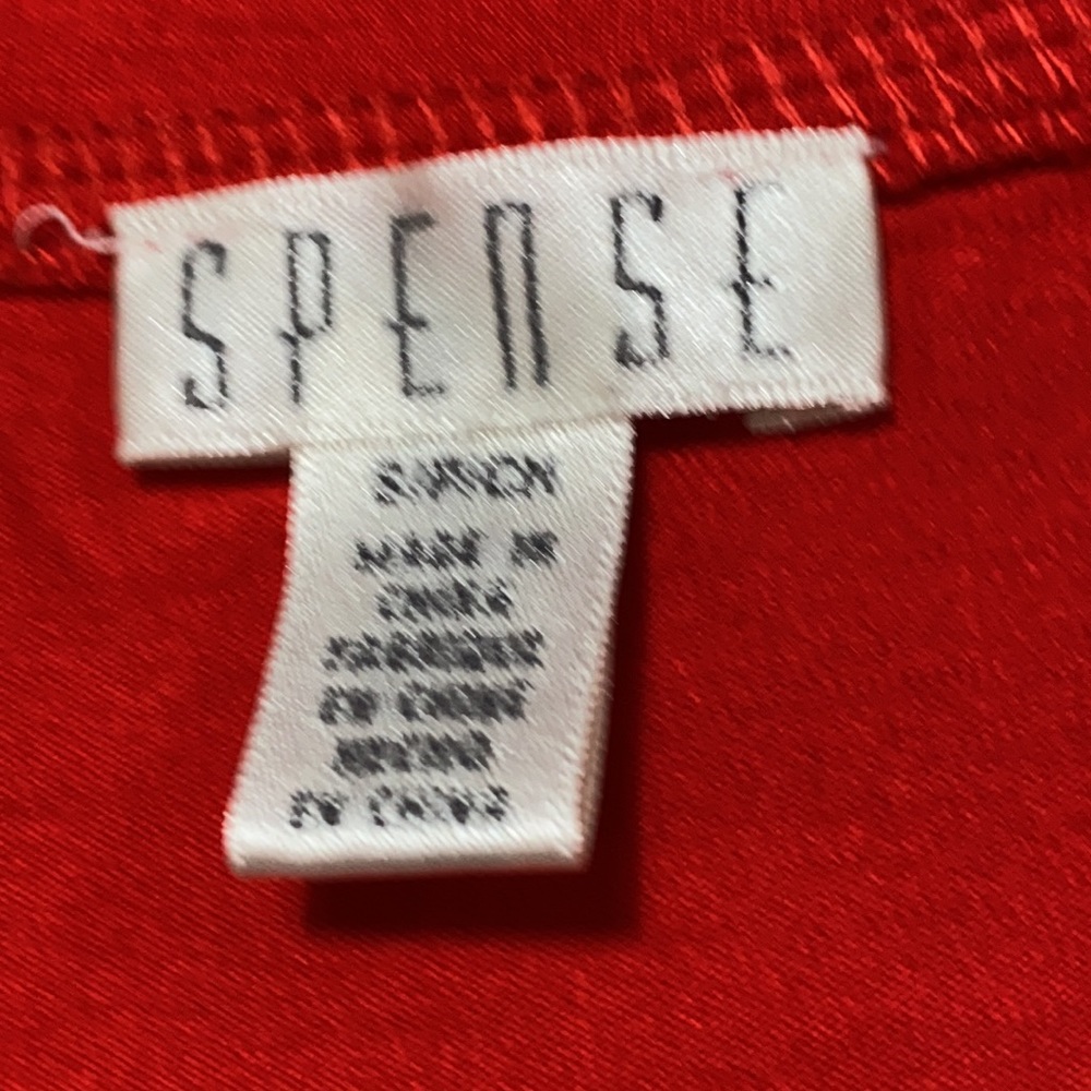 Spense Red Short Sleeve V-Neck A-Line Mini Dress S - Picture 6 of 7